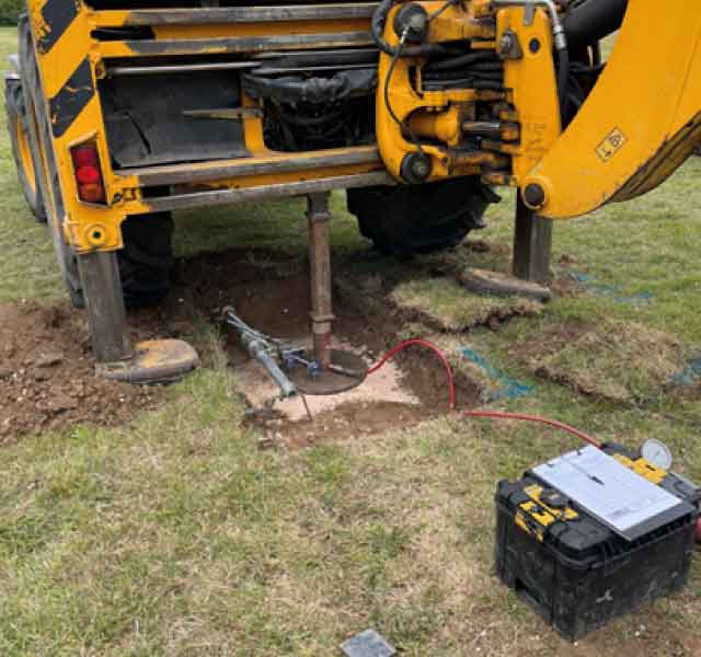 Plate Bearing Tests and CBRs Evolve GeoEnvironmental Limited